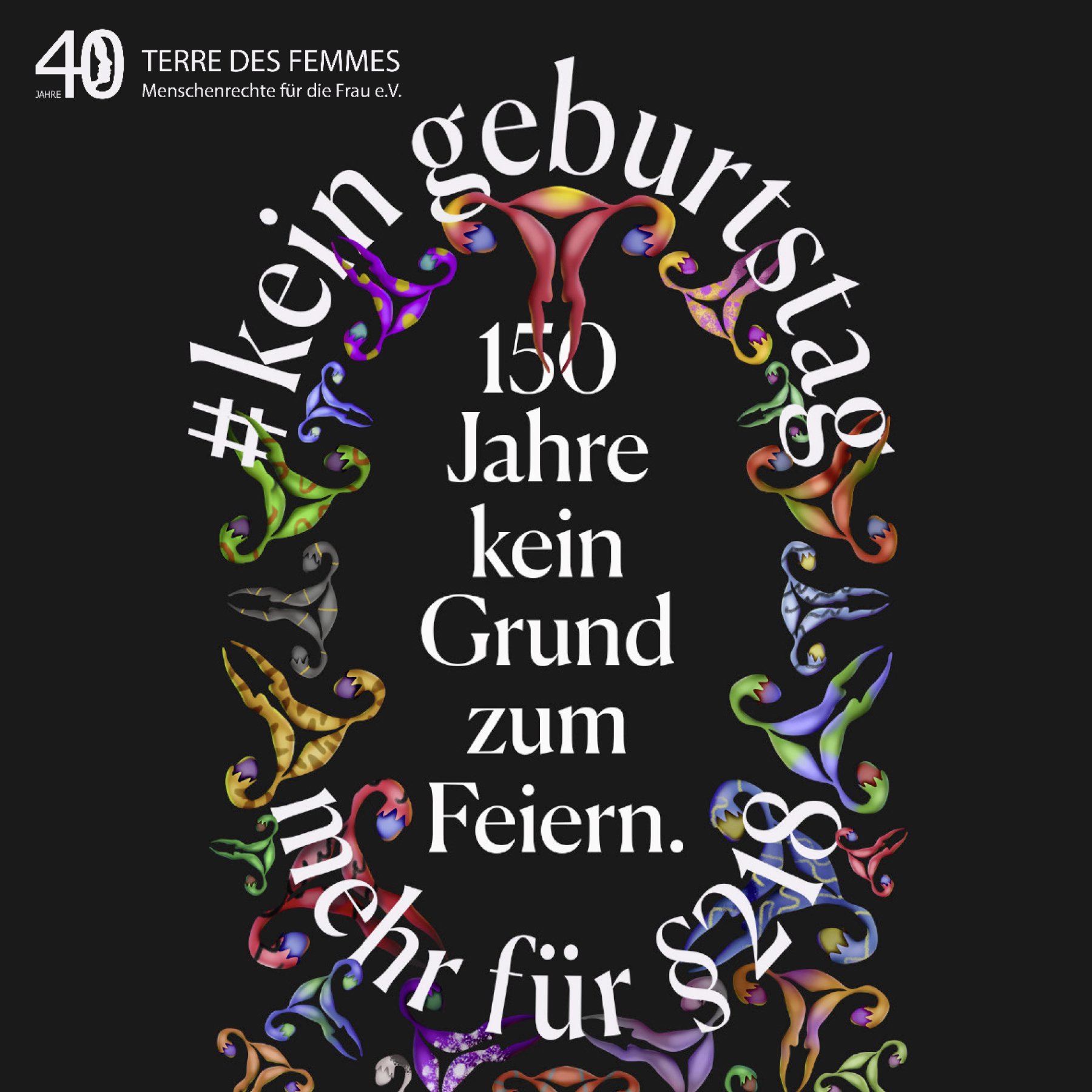Verschiedenfarbige Uteri stehen für die individuelle Situation jeder einzelnen Frau