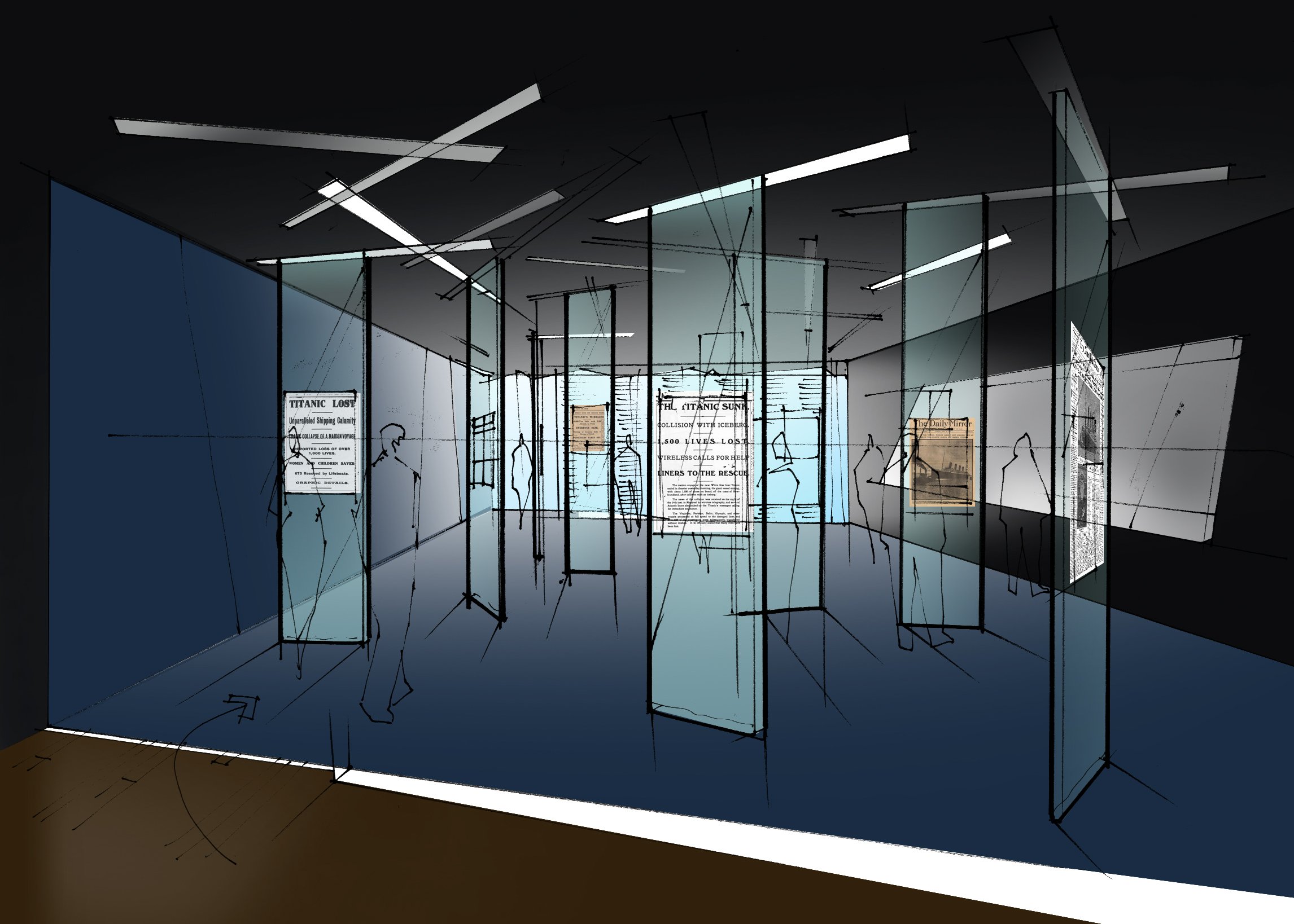 Concept sketch – News of the sinking