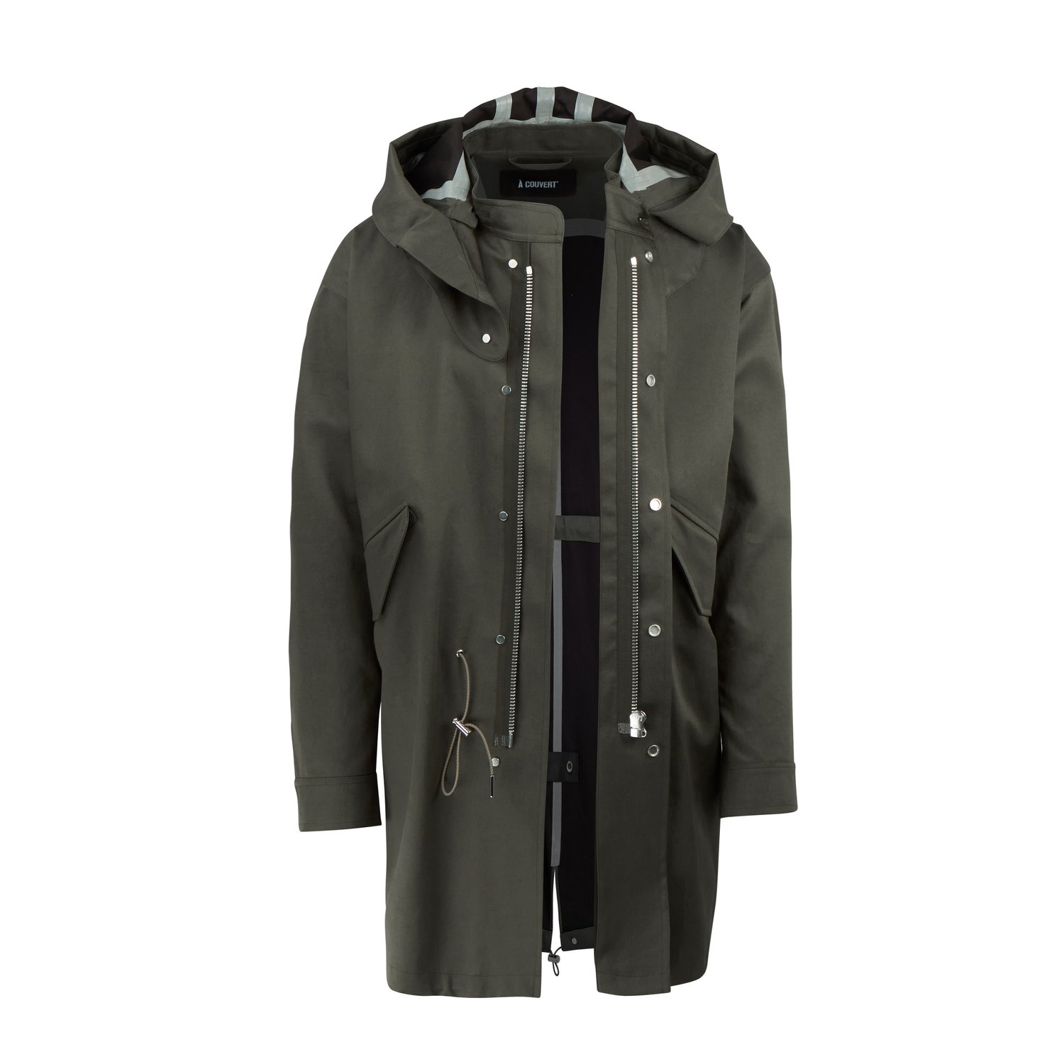 Olive Black C M 48 Oversized Parka A Couvert