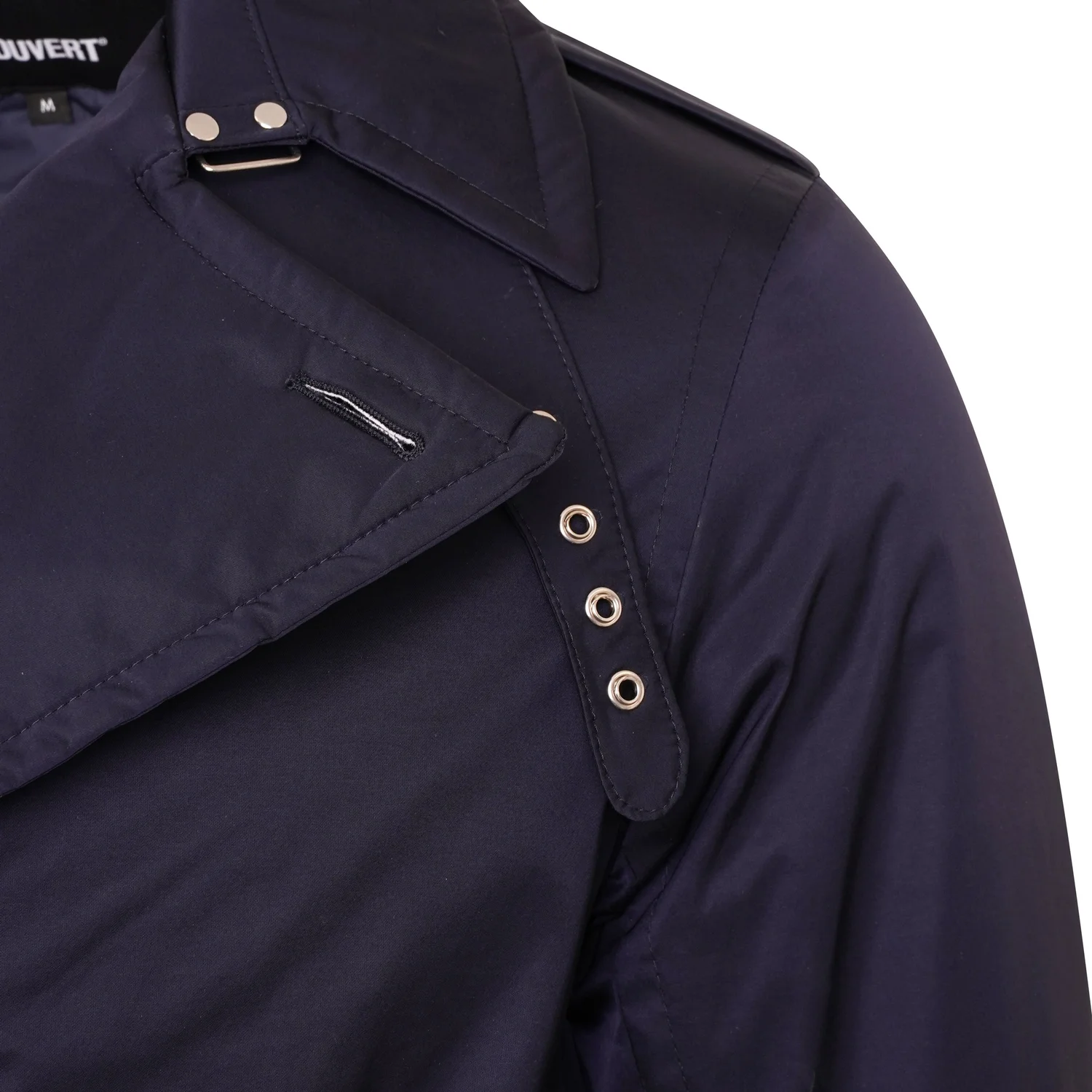 Navy À-C TR-1 Nylon Padded Trench Coat — A Couvert