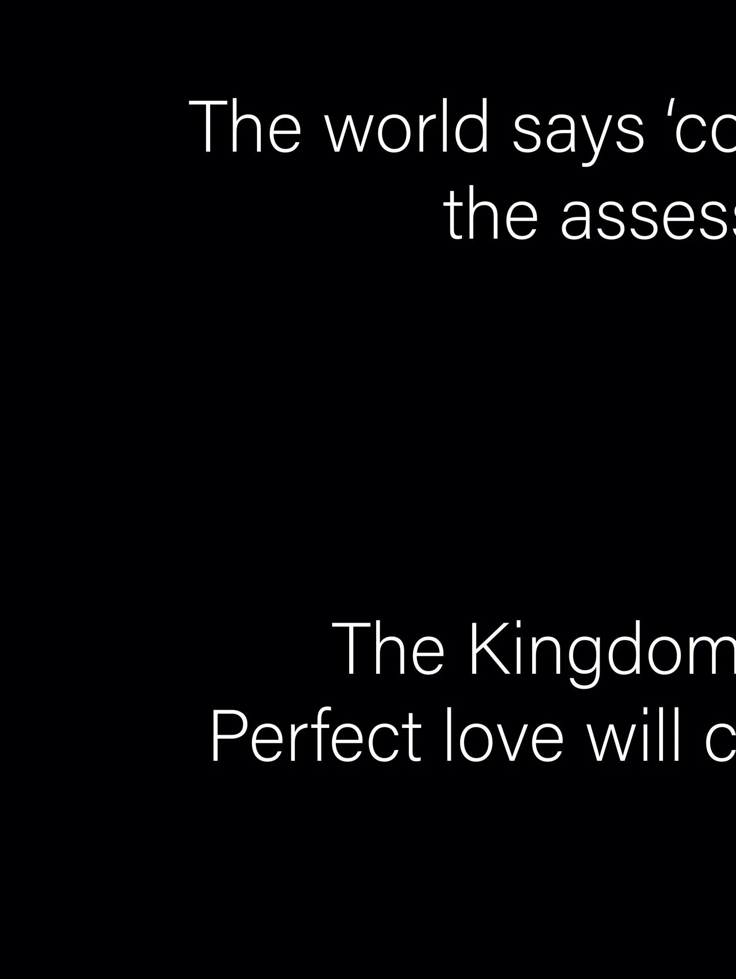 War Horse...

Coming Soon 

The world says &lsquo;courage is not the absence of fear, but rather the assessment that something else is more important than fear&lsquo;. 

The Kingdom of Heaven takes this one step further. Perfect love will cast out fe