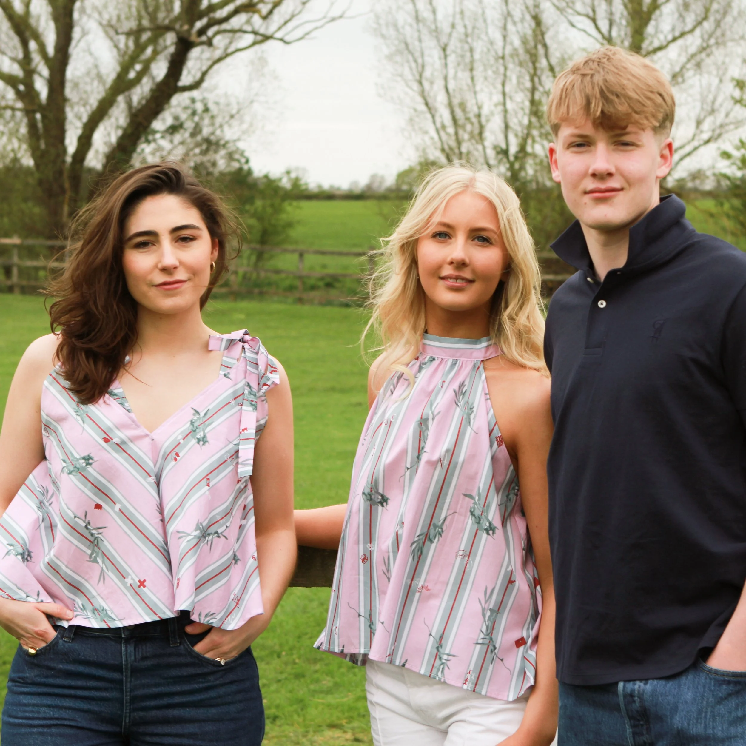 Pretty in pink!! 

From our limited edition collection. The tops are handmade in our UK studio. Order while the fabric is still in stock. Once it&rsquo;s gone it&rsquo;s gone!!!! 

#limitededitions #prettyinpink #printwithpurpose #stripes #womenswear