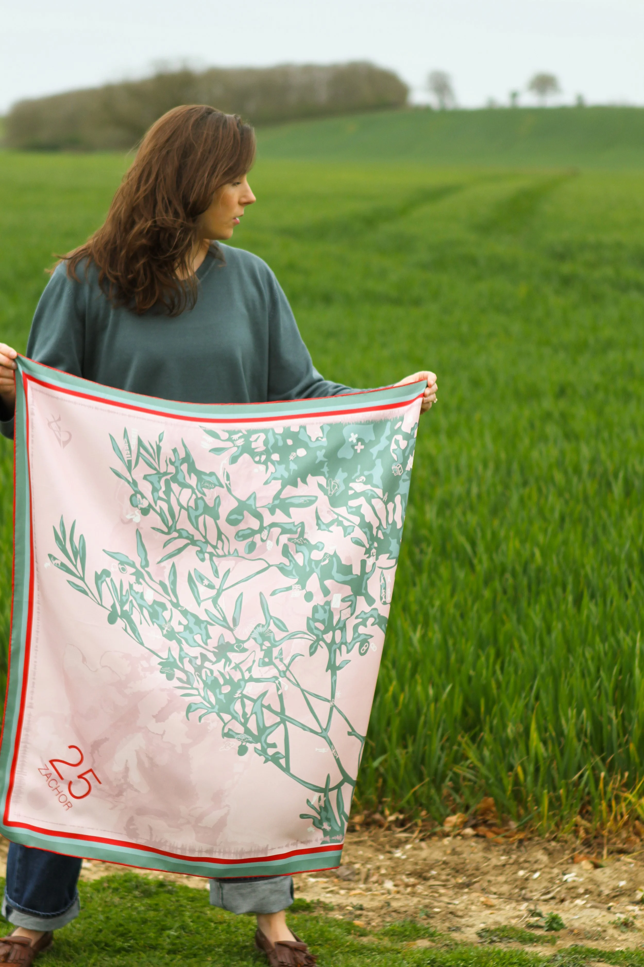 Zachor 25 Silk Scarf 90