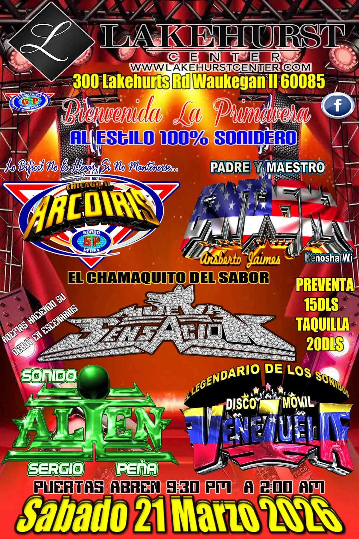 Sonido Arcoiris, Fantasma, Alien, Sensacion y amigos