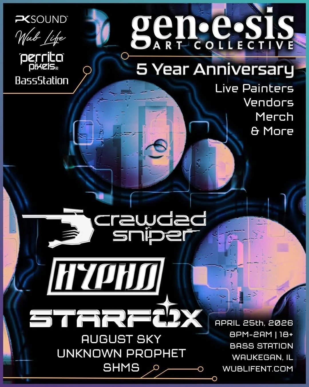 GENESIS ART COLLECTIVE'S 5 YEAR ANNIVERSARY AT BASS STATION