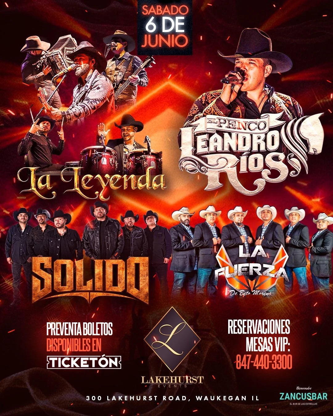 La Leyenda, Leandro Rios, Grupo Solido y La Fuerza en Lakehurst