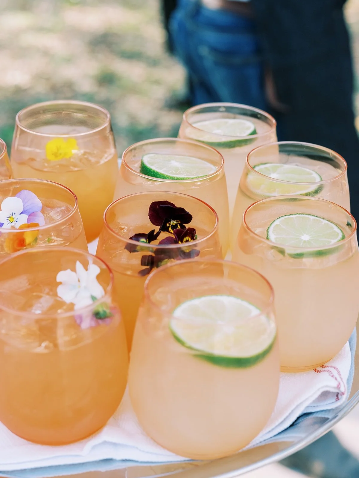 Astros-inspired orange cocktails at Houston corporate celebration
