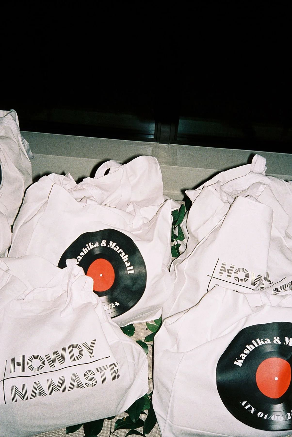  howdy namaste gift bags for destination fusion wedding north of austin tx at the arlo wedding venue 