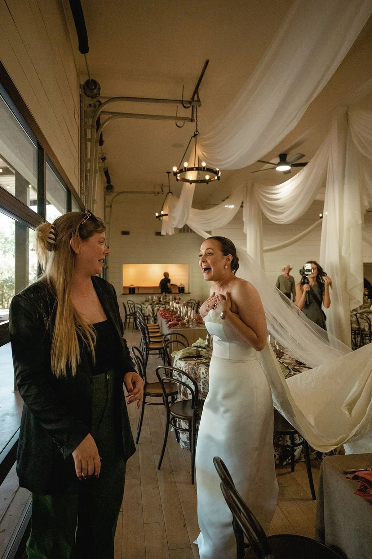 Bride Room Reveal Reaction at Ranch Wedding Weekend in Fredericksburg Texas by Austin Wedding Planners Epoch Co