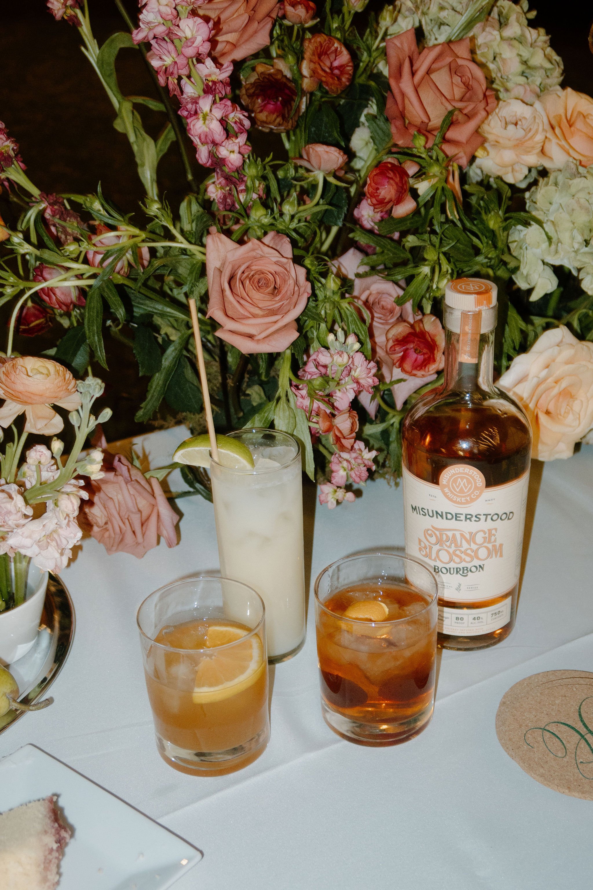 gen z bourbon company used for their own wedding cocktails