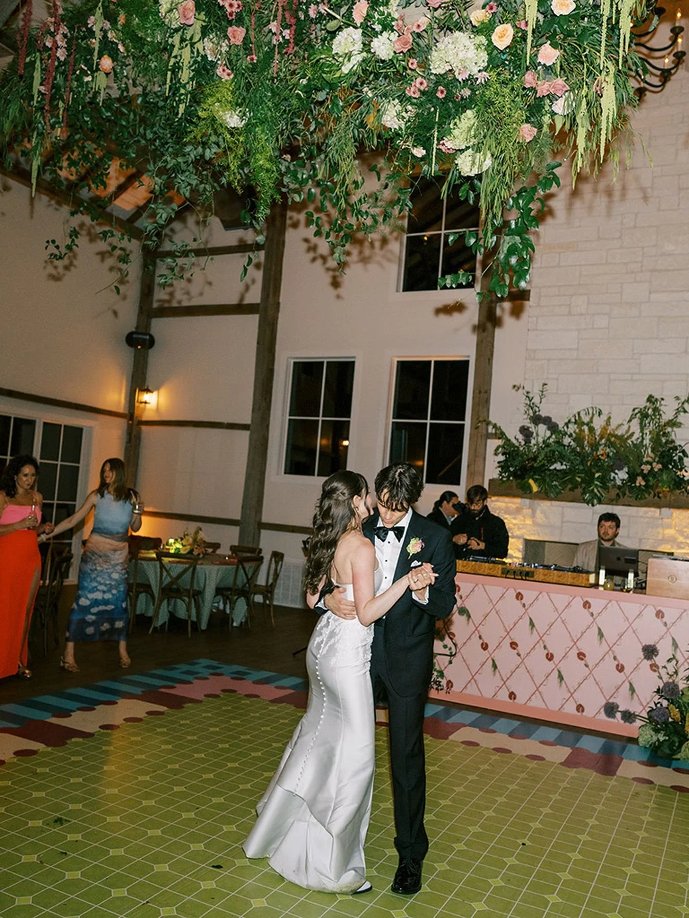 Film Wedding Photo First Dance on Custom Dance Floor Luxury wedding planner Epoch Co+