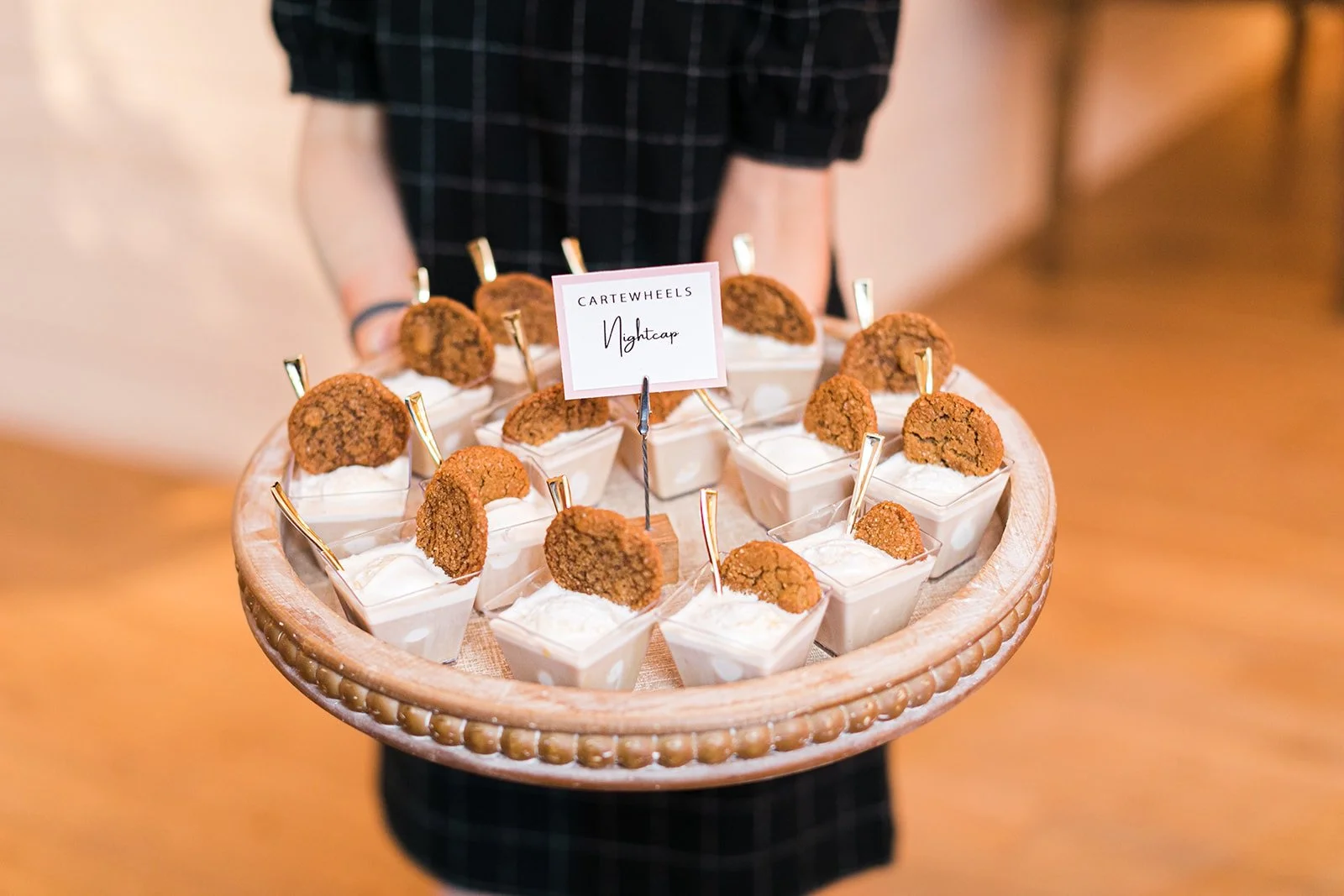 Austin event planners serving playful late-night snacks at corporate event - oatmeal crème pies and ice cream