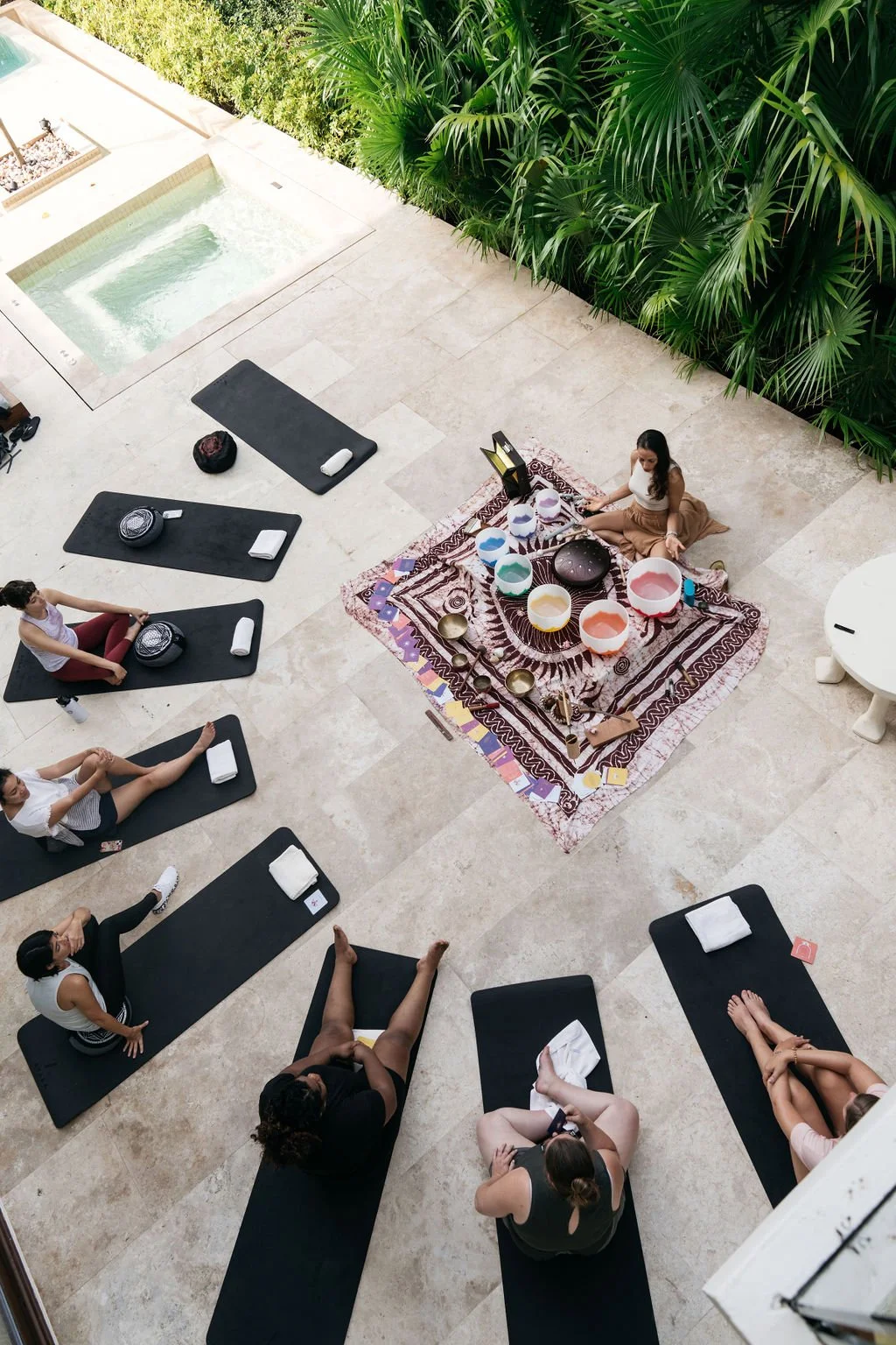 Sound Bath meditation wedding weekend at Rosewood Mayakoba from destination wedding planner epoch events