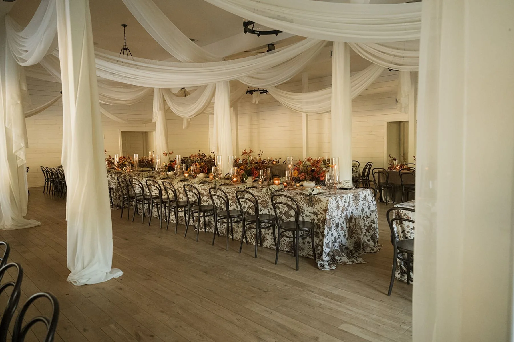 Dreamy Western Wedding Reception with Draping by Cool Wedding planner Epoch Events