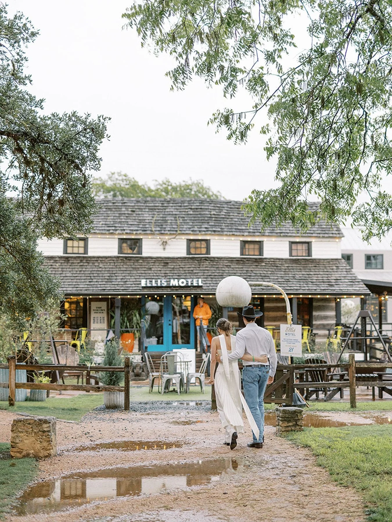 Ellis Motel in Round Top, Texas wedding welcome party from wedding weekend planners Epoch Events