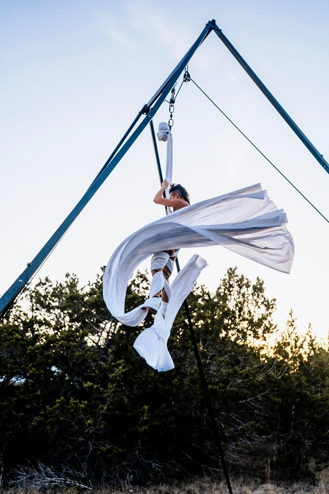 Austin SXSW event planner activation with aerialist performer