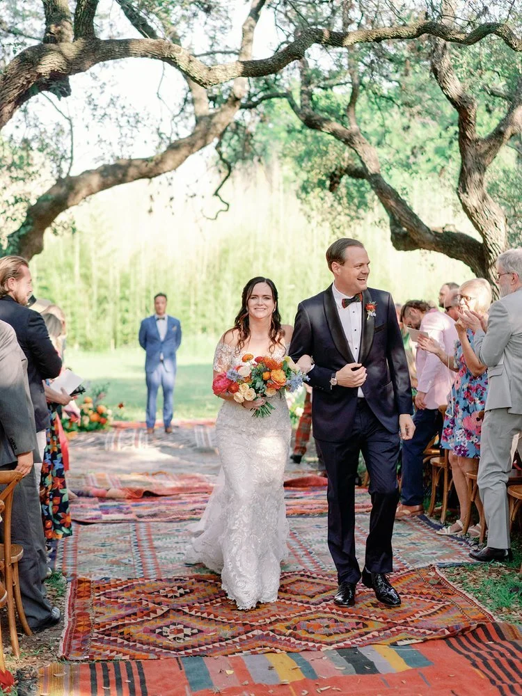 Outdoor wedding ceremony in Austin Texas