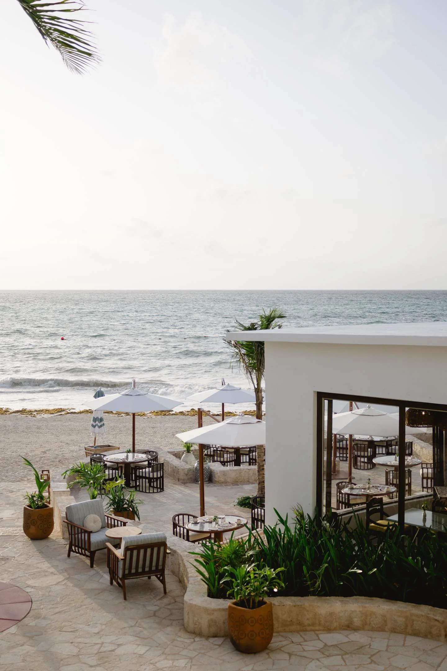 Beachfront view at Belmond Maroma wedding venue
