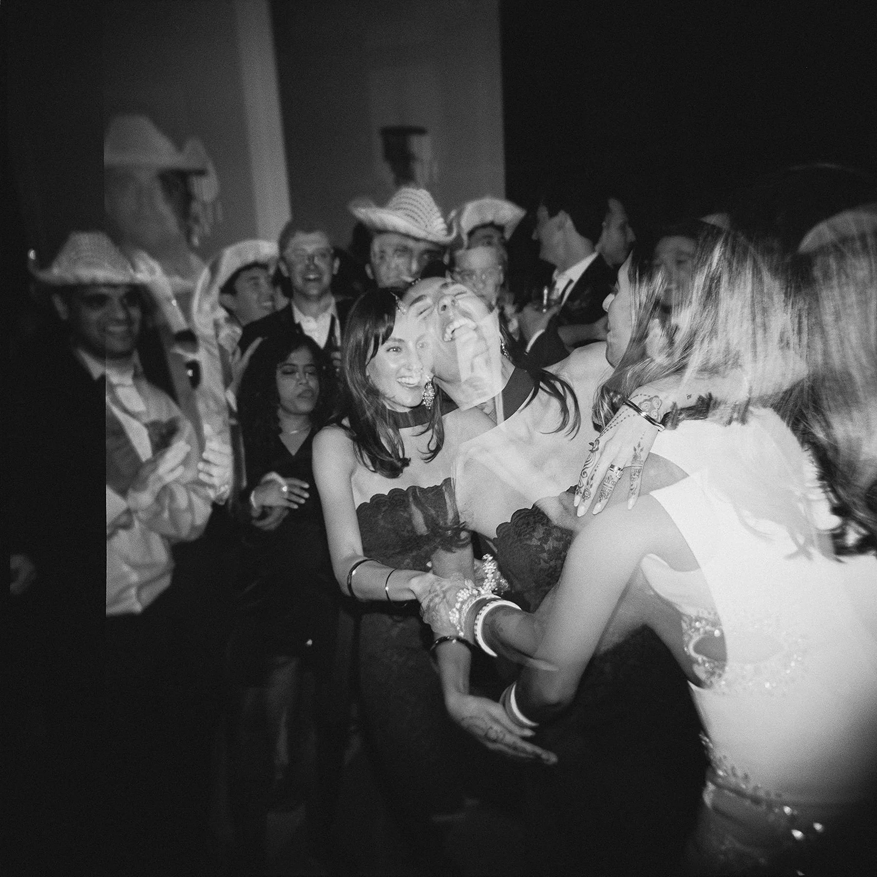 black and white holga film image by brothers marten in dallas tx on dance floor reception party image - party planners epoch co+