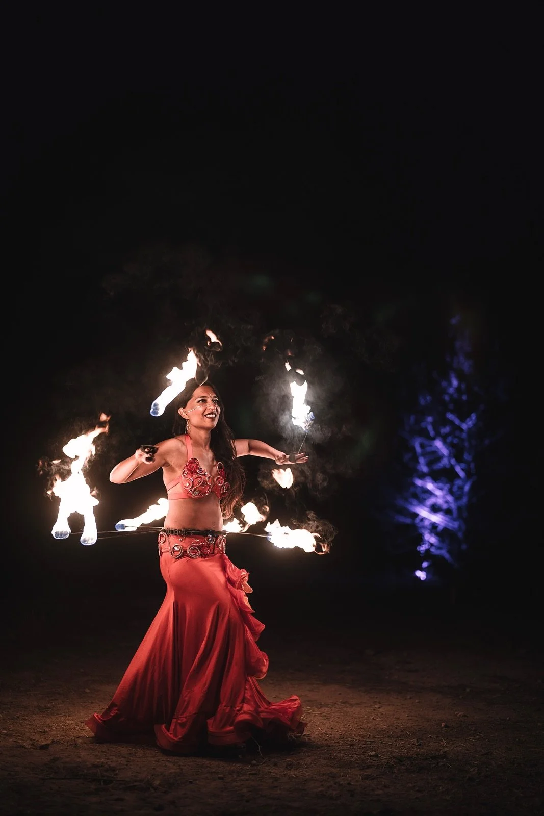 Austin event planners SXSW activation with immersive fire performance