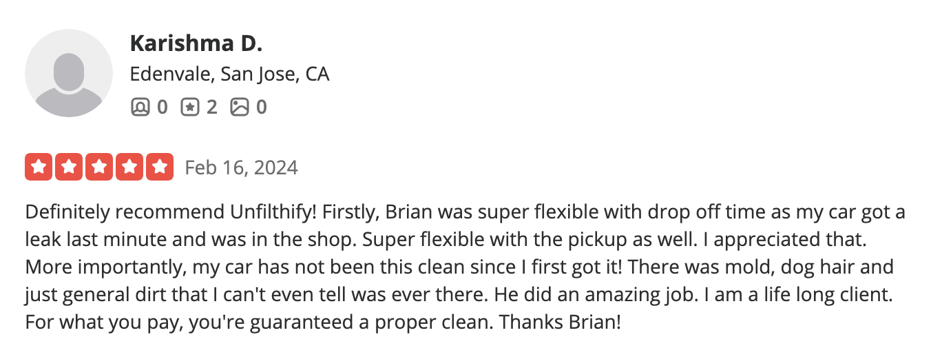San Francisco car seat detailing