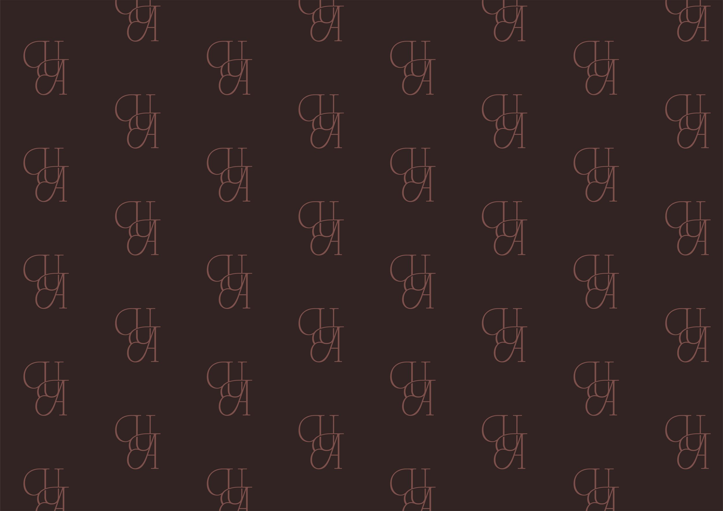 Pattern with repeated initials 'GH' in a serif font on a dark background.