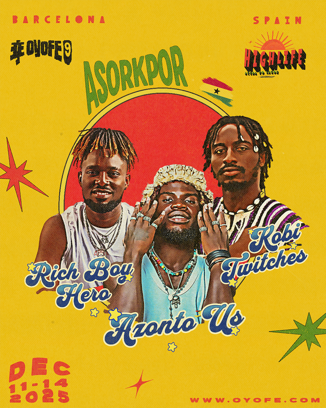 Asorkpor (Azonto us, Koby Twitches & Rich Boy Hero ) - Saturday 11:30 to 12:45hs