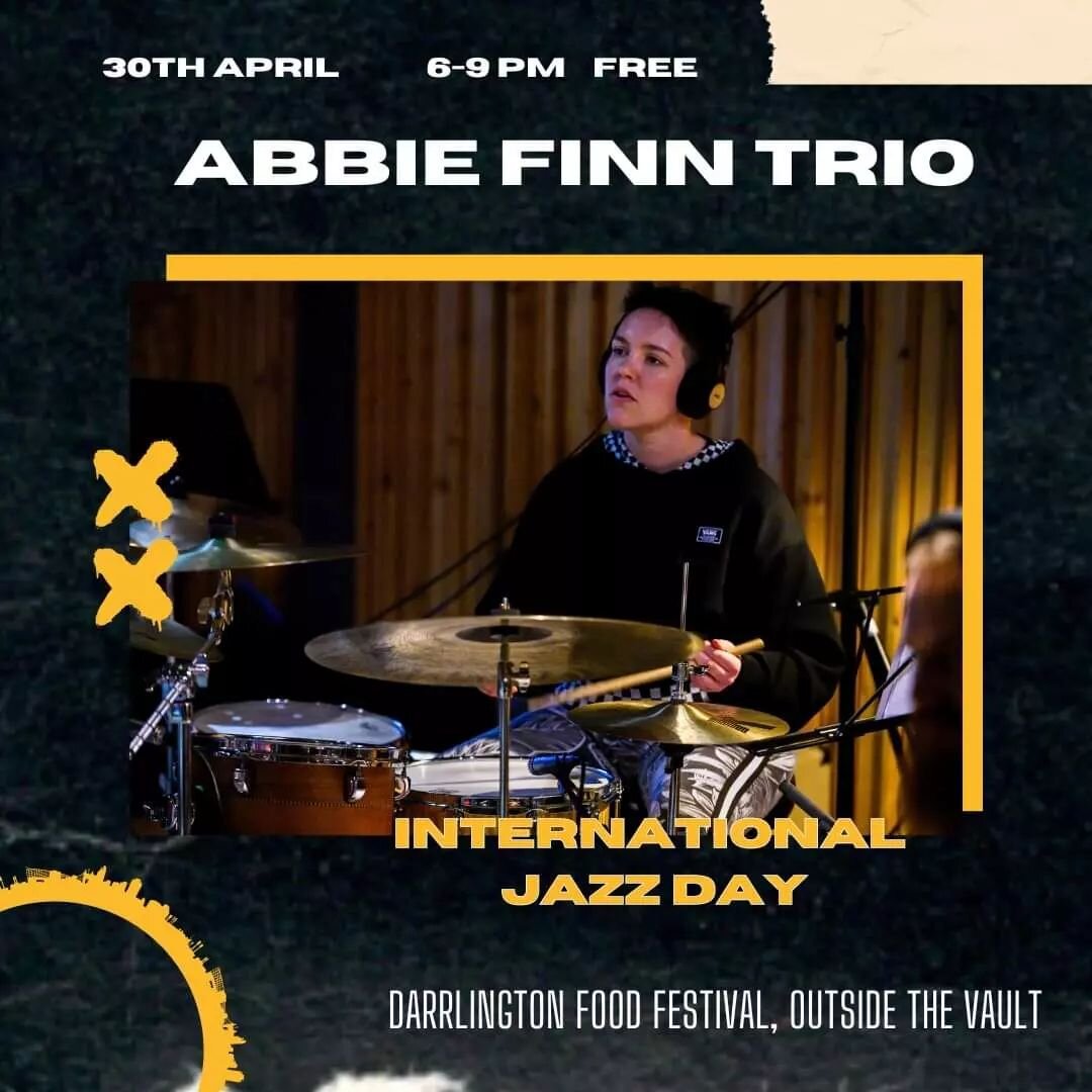 This Sunday is International Jazz Day ! Yes there is a day celebrating jazz :D My trio are performing 3, yes 3 sets at Darlington Food Festival 6-9pm. It's all free! Come along and enjoy the music and there will be plenty of exciting food and drink v