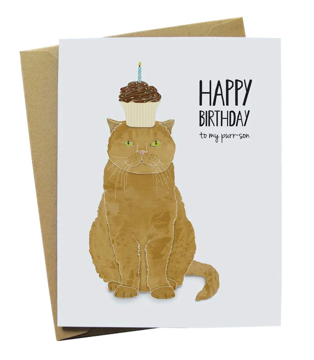 Orange Cat Happy Birthday
