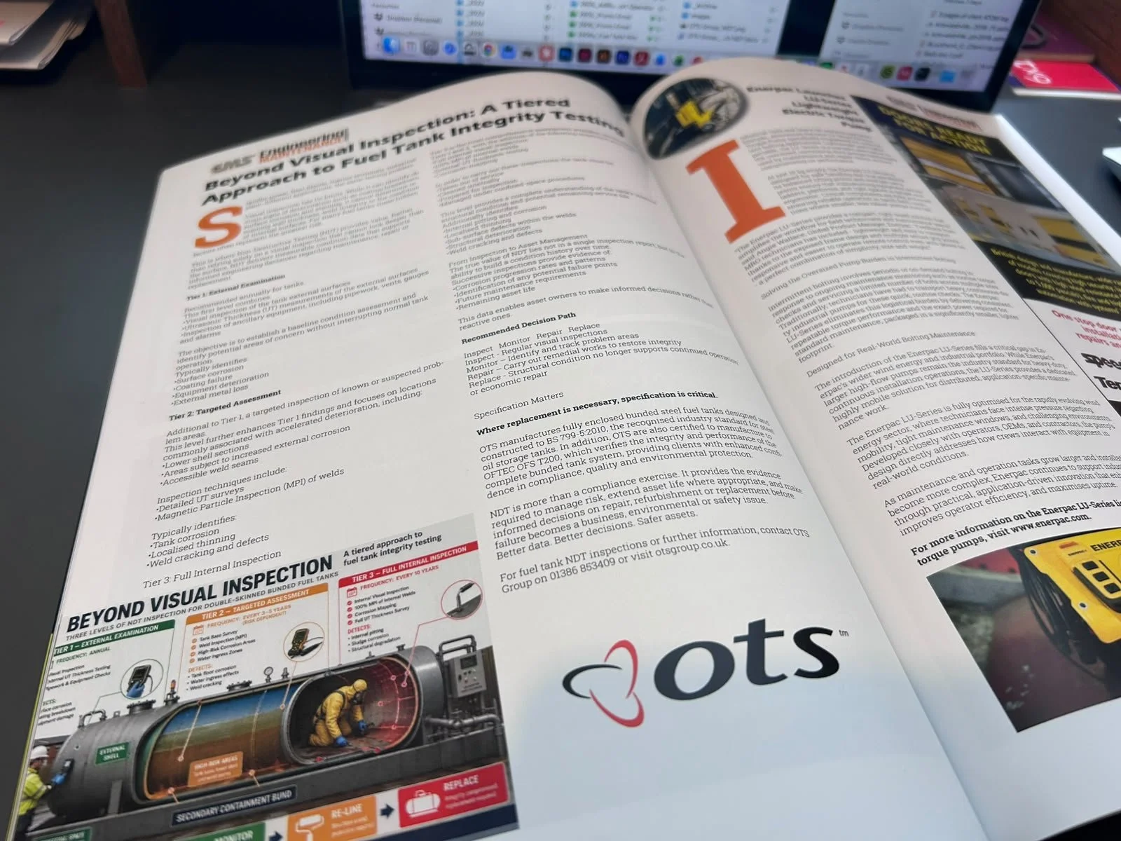 OTS article featured in Engineering Maintenance Solutions