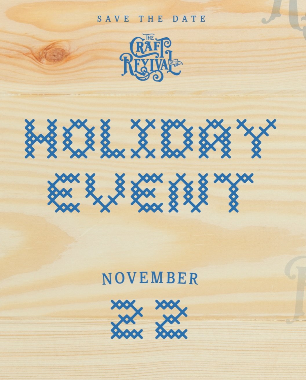 🎄✨ SAVE THE DATE! The Holiday 2026 Craft Revival is back!✨🎄

Mark your calendars and start making those holiday shopping lists because Holiday 2026 Craft Revival is happening! 🛍️🎁

📅 Sunday, November 22, 2026
⏰ 10 AM&ndash;4 PM
📍 Waterfront Dis
