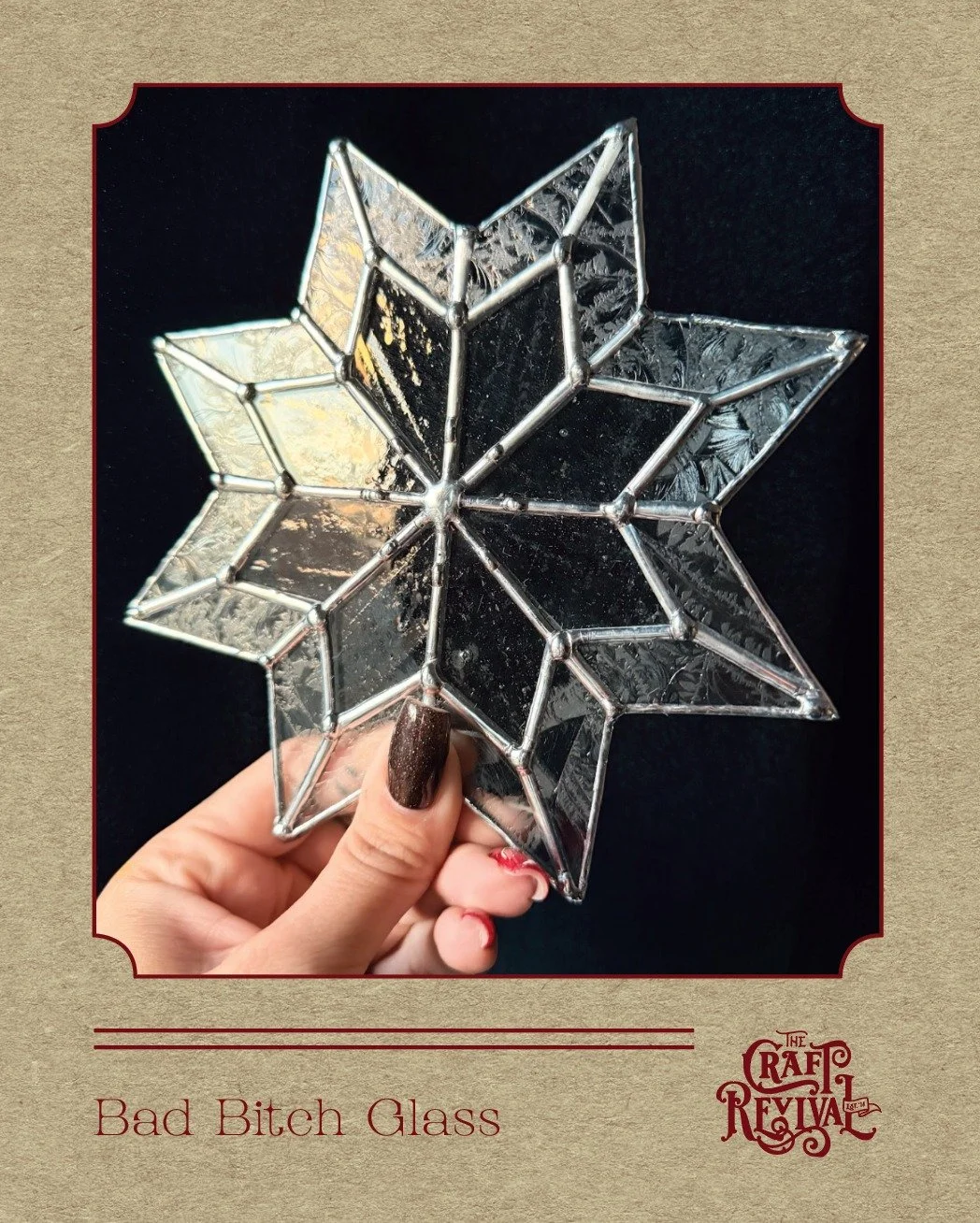 ✨ A little glass, a little attitude, and a whole lot of colour! ✨

@Badbitch.glass is bringing a bold twist to the timeless art of stained glass at the Holiday 2026 Craft Revival!

This woman-owned small business creates one-of-a-kind stained glass p
