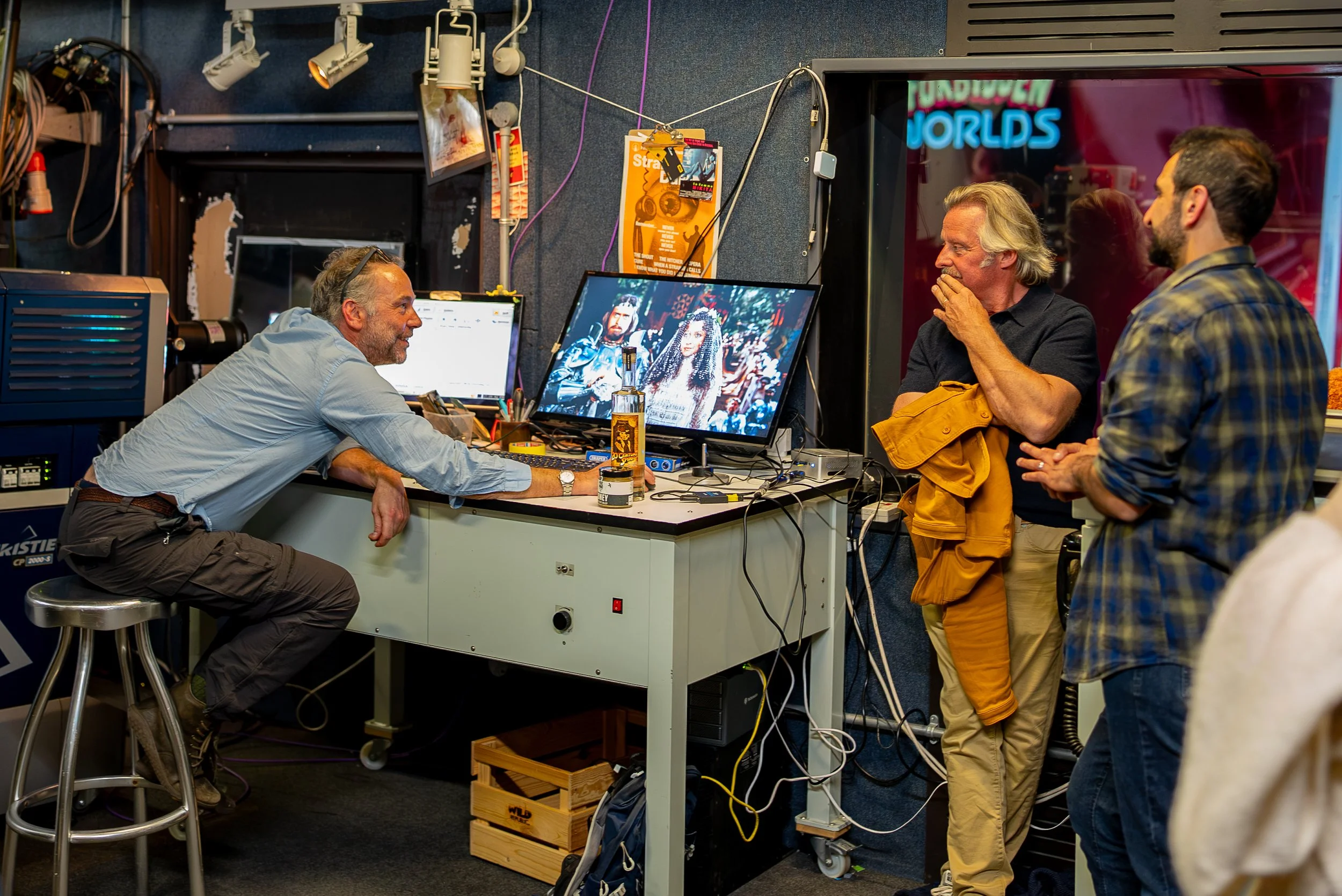 Charley Boorman visits the Megascreen projection booth
