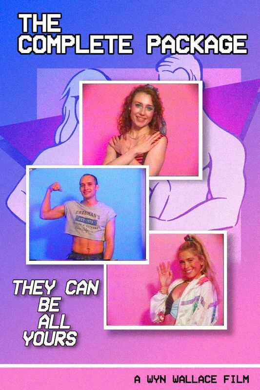 A VHS style dating video with screen grabs of potential singles in The Complete Package poster