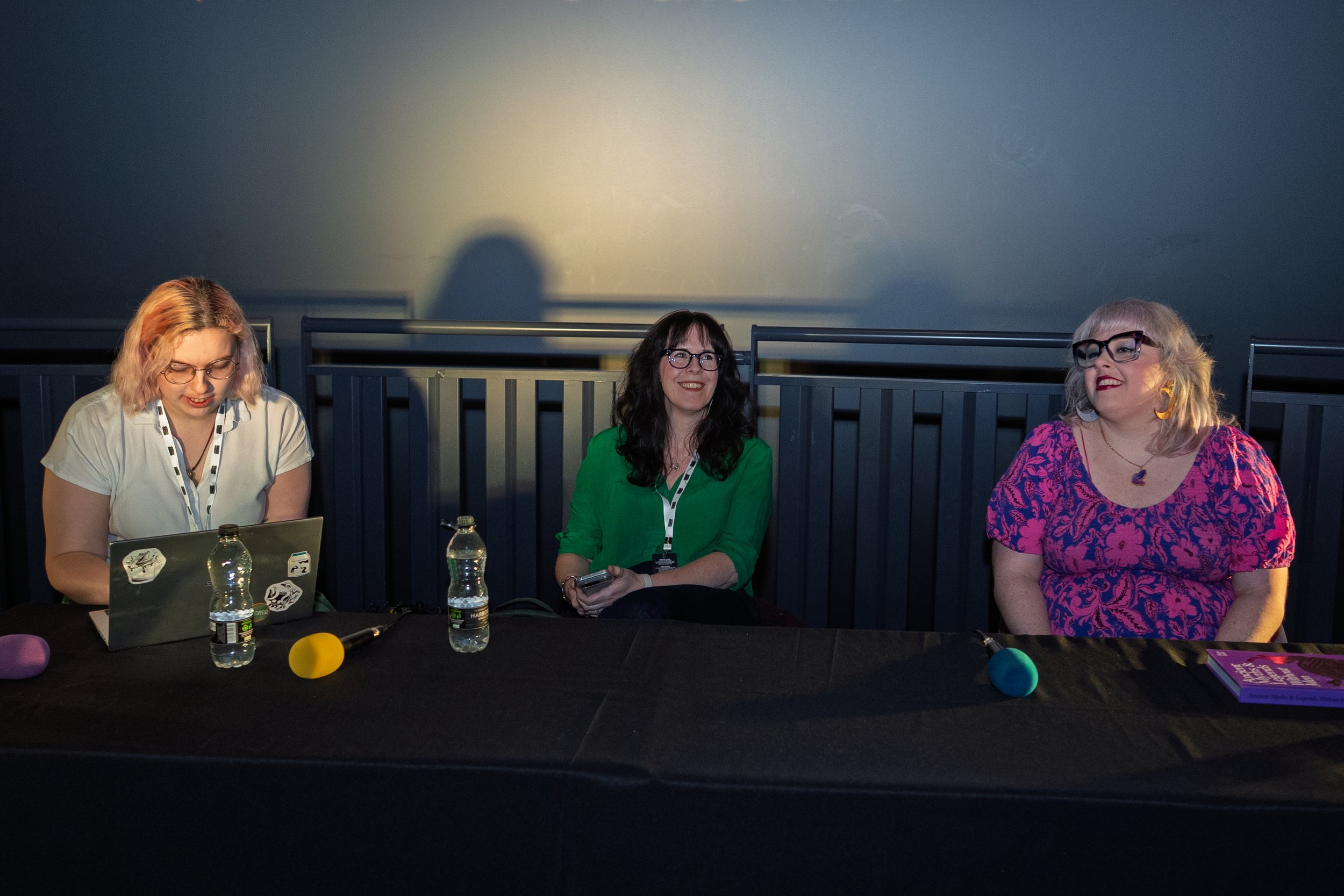 (l-r) Ellie Hendricks, Helen O'Hara and Mara Gold taking...
