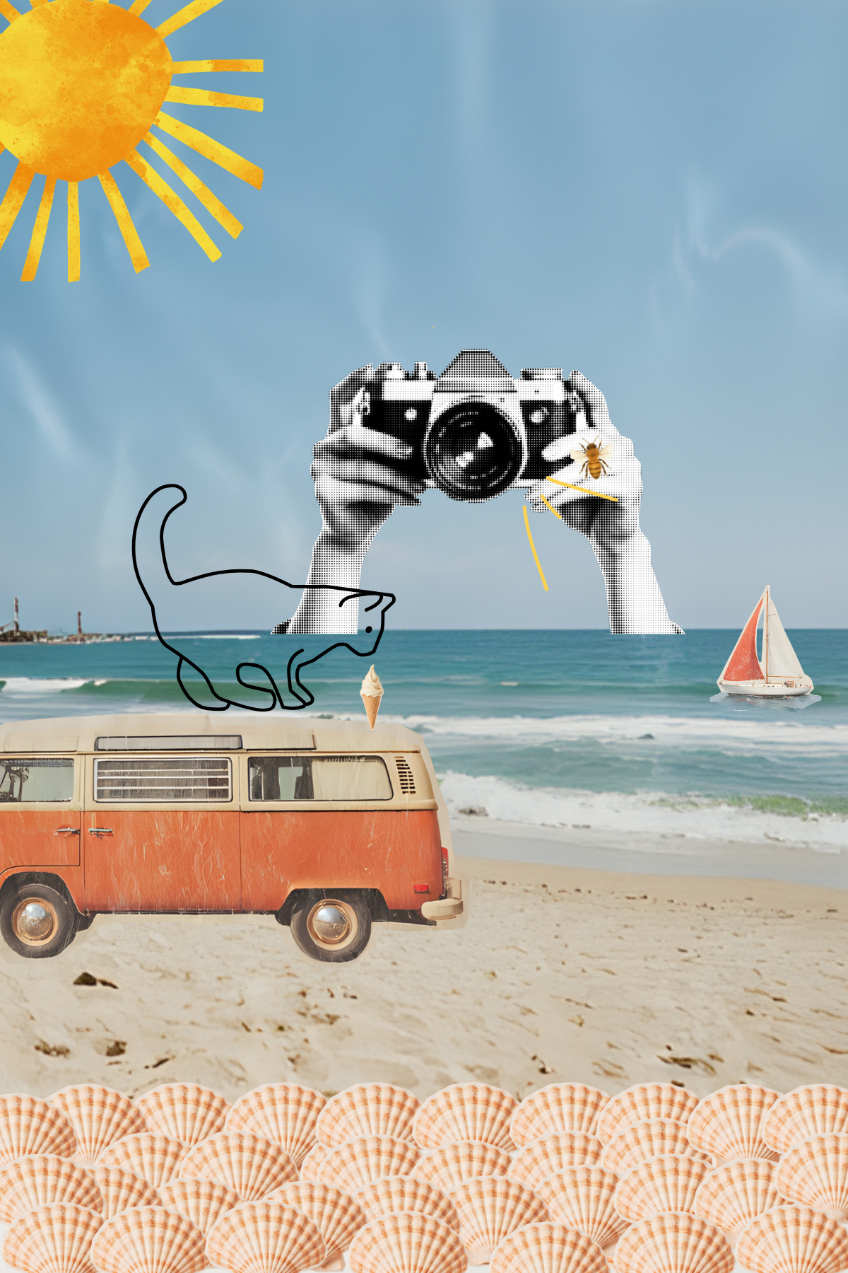 Title: beachplay
#digitalcollage