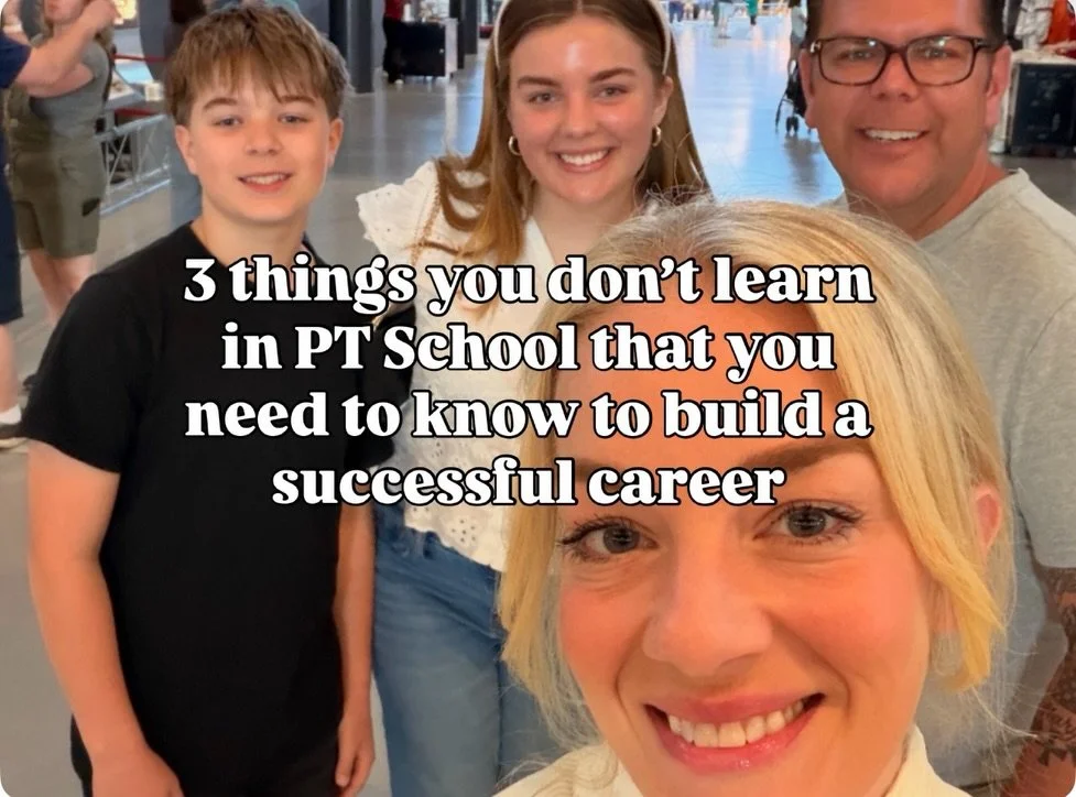 The stuff they don&rsquo;t teach you in PT school. 🩺👇 If I was a recent grad or graduating in the near future, I&rsquo;d completely ignore the standard career advice. Clinical skills get you through the door, but if you want to build a successful c