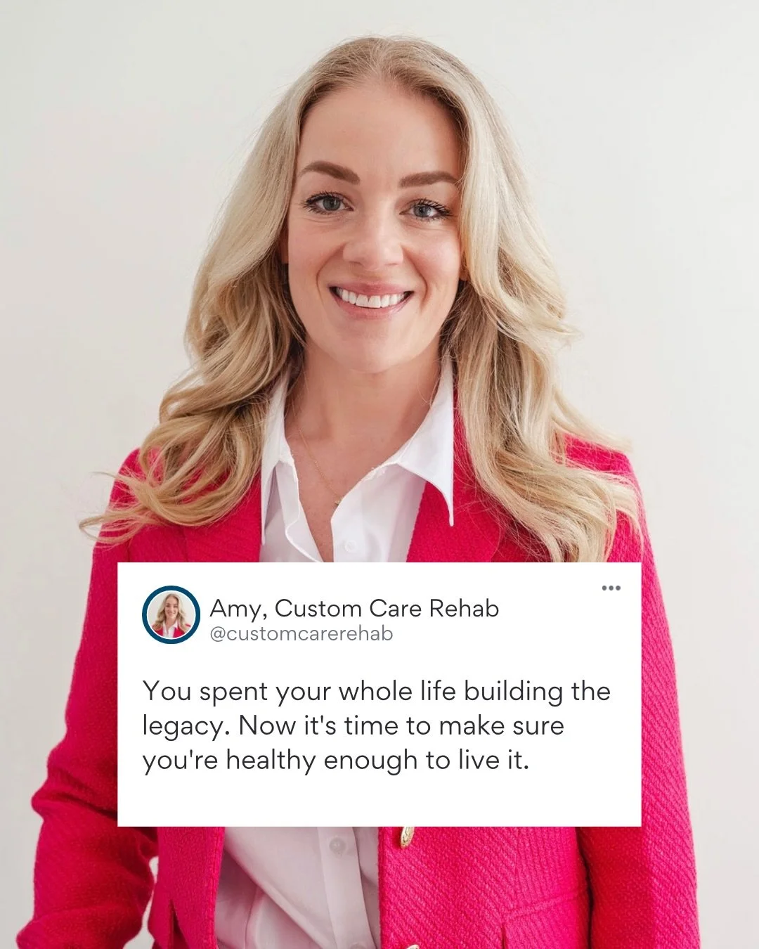 You spent decades building the life.

The business.
The family.
The opportunities.
The legacy.

Now it&rsquo;s time to make sure your health can keep up.

Because what good is building a life you love if you don&rsquo;t have the energy, mobility, or 
