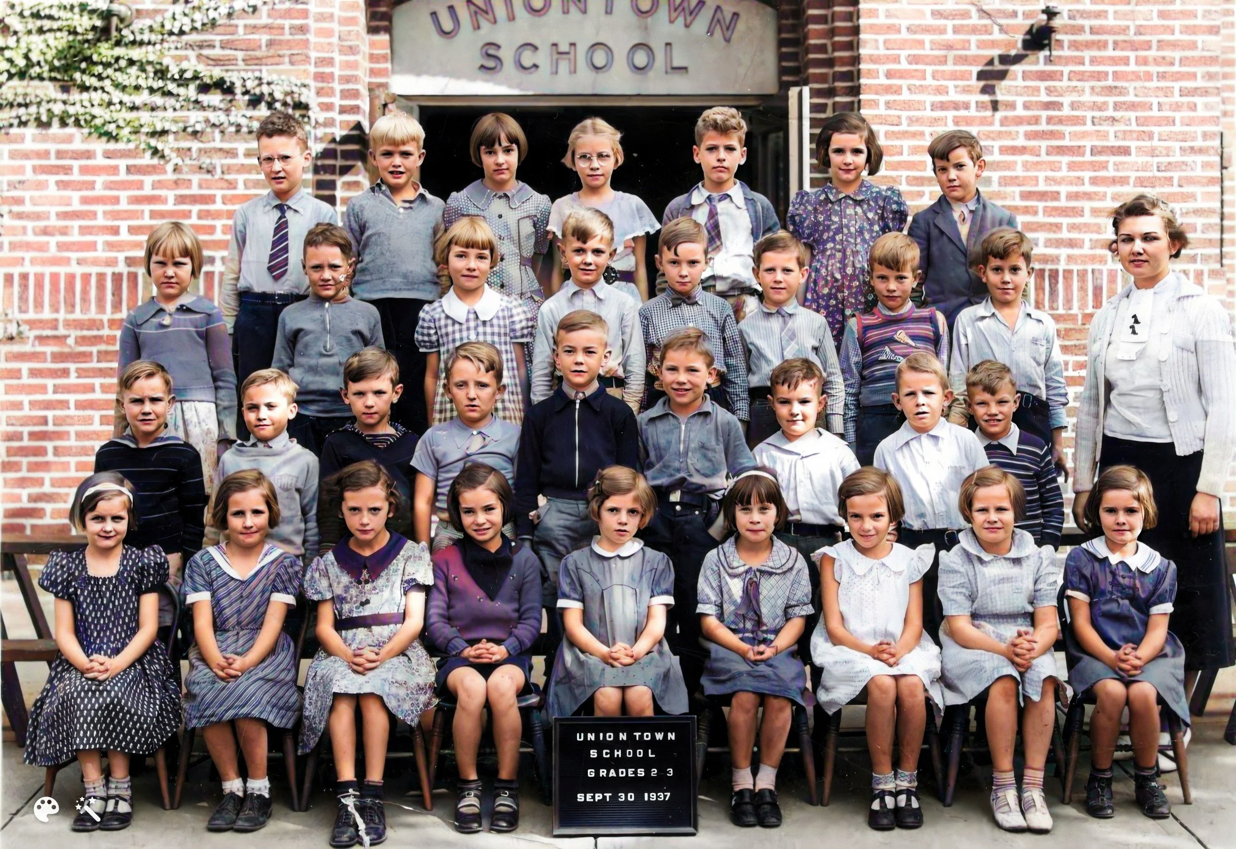 Kiser, Don-1937_09_30, 2nd grade, Uniontown (2nd row, first left)