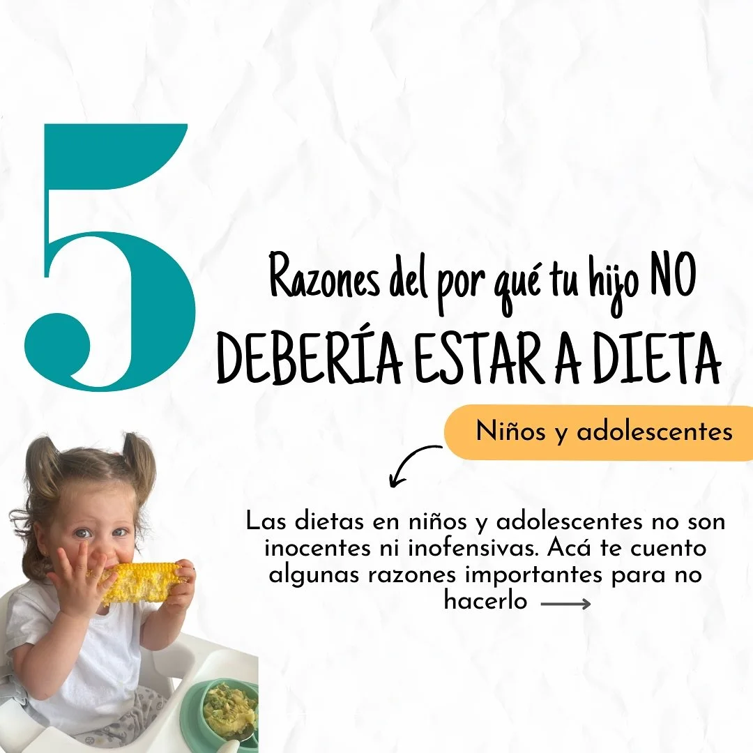 Las dietas en ni&ntilde;os y adolescentes no son inofensivas. Aunque a veces se disfracen de &ldquo;comer m&aacute;s sano&rdquo;, pueden tener efectos negativos en su salud f&iacute;sica y emocional.
💛 Ac&aacute; te comparto 5 razones de peso (&iexc