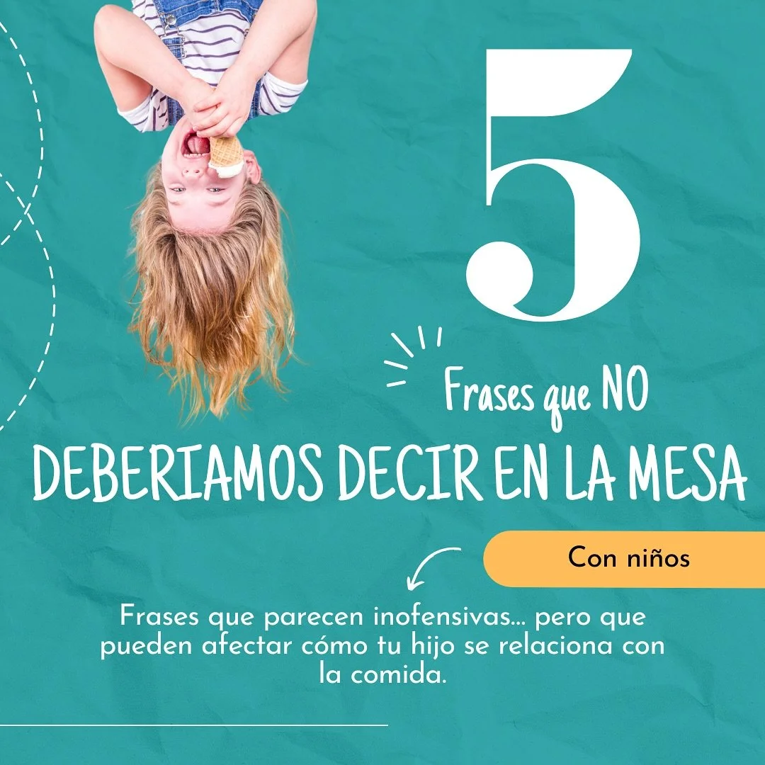 Frases que NO deber&iacute;amos decir en la mesa ❣️
⬇️
En la mesa no solo se sirve comida&hellip; tambi&eacute;n se construyen las bases de la relaci&oacute;n de nuestros hijos con ella 💕

Muchas frases que usamos por costumbre pueden generar presi&