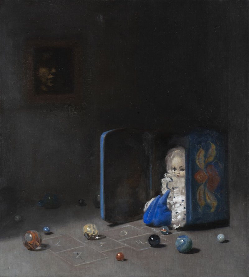 Nostalgia, oil on canvas, 50 × 45 cm