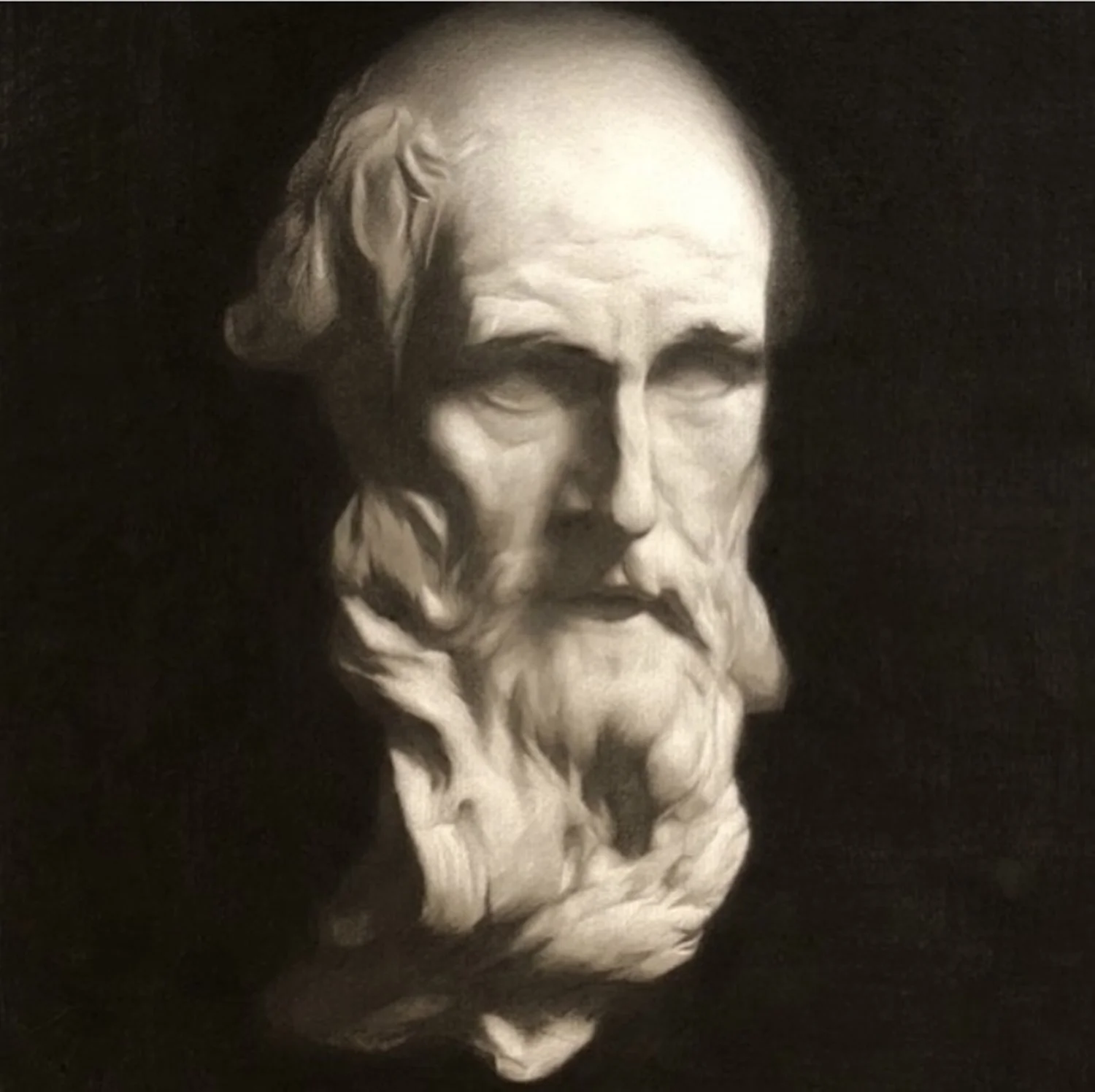Cast drawing, chalk and charcoal on Roma paper, 70 × 50 cm