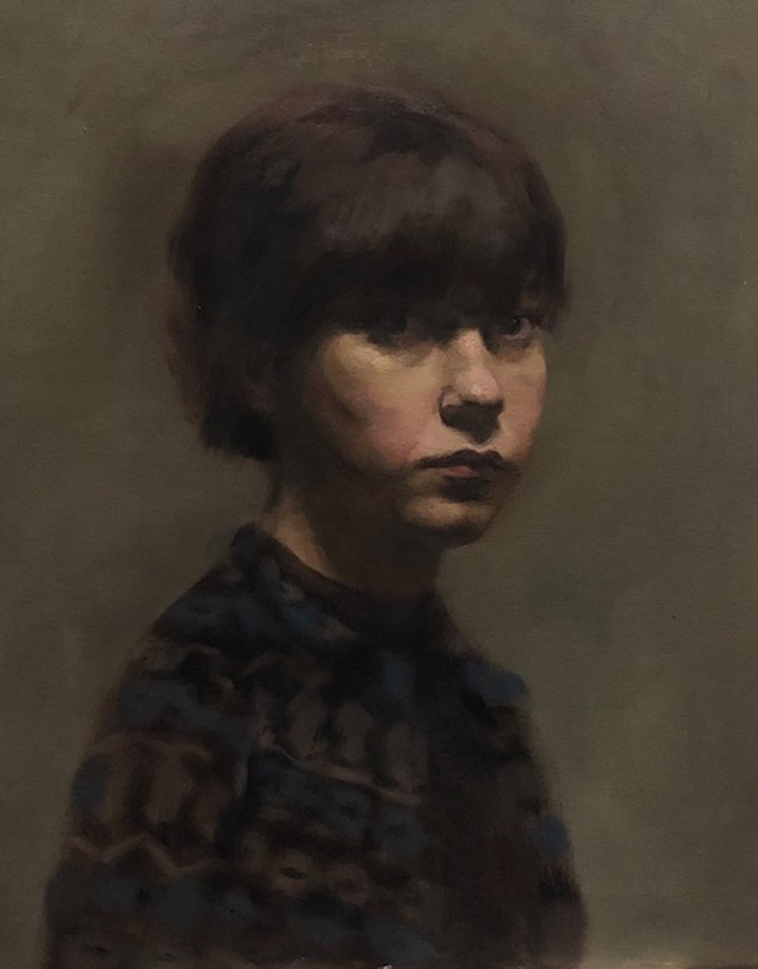 Self portrait, oil on canvas, 40 × 30 cm