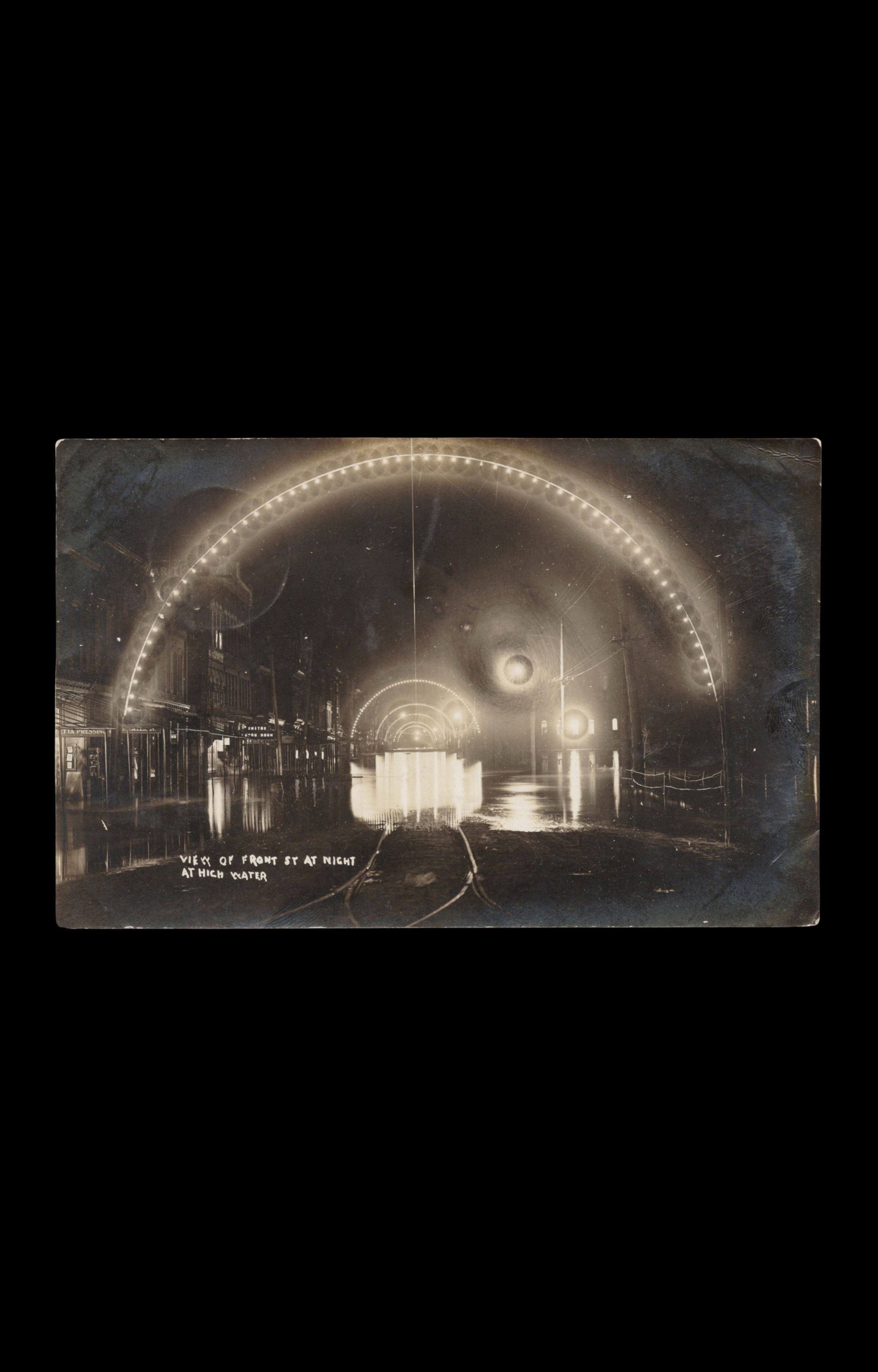 Flood with Electric Lights at Night, c. 1908