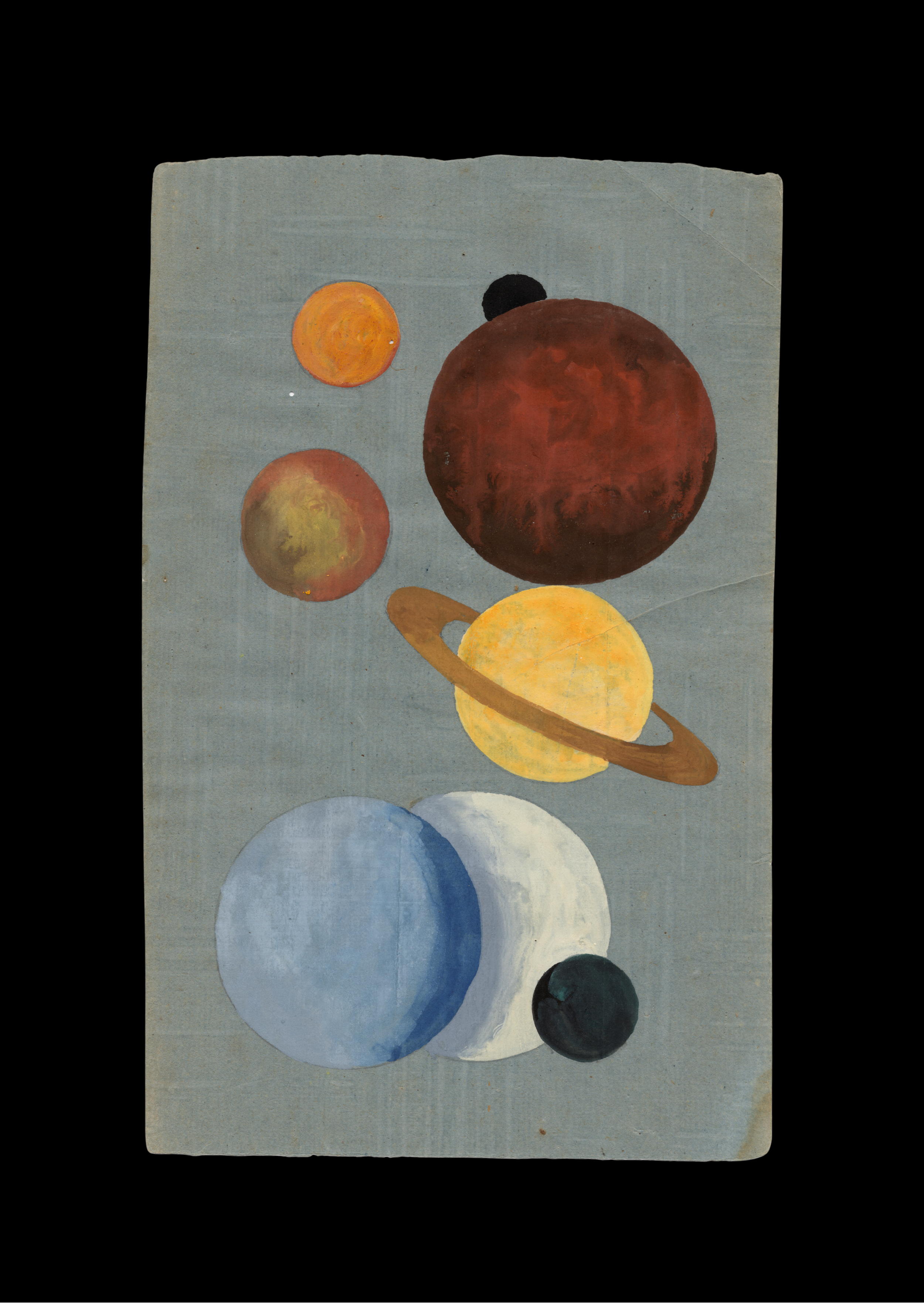 Tantra Painting from Rajasthan by Sangram Singh, Celestial Bodies, c. 1980
