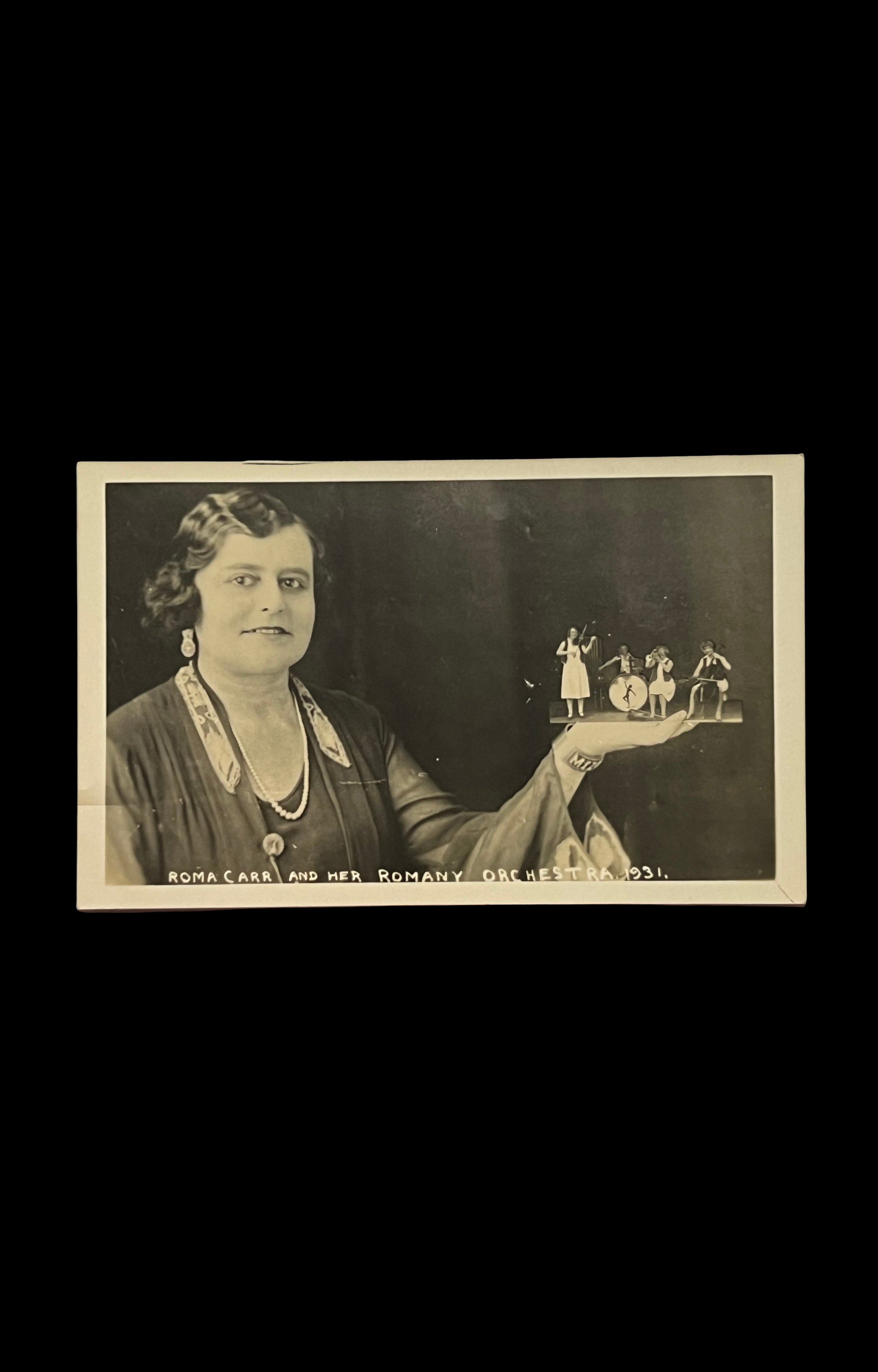 Roma Carr & Her Romany Orchestra, Trick RPPC, c. 1931