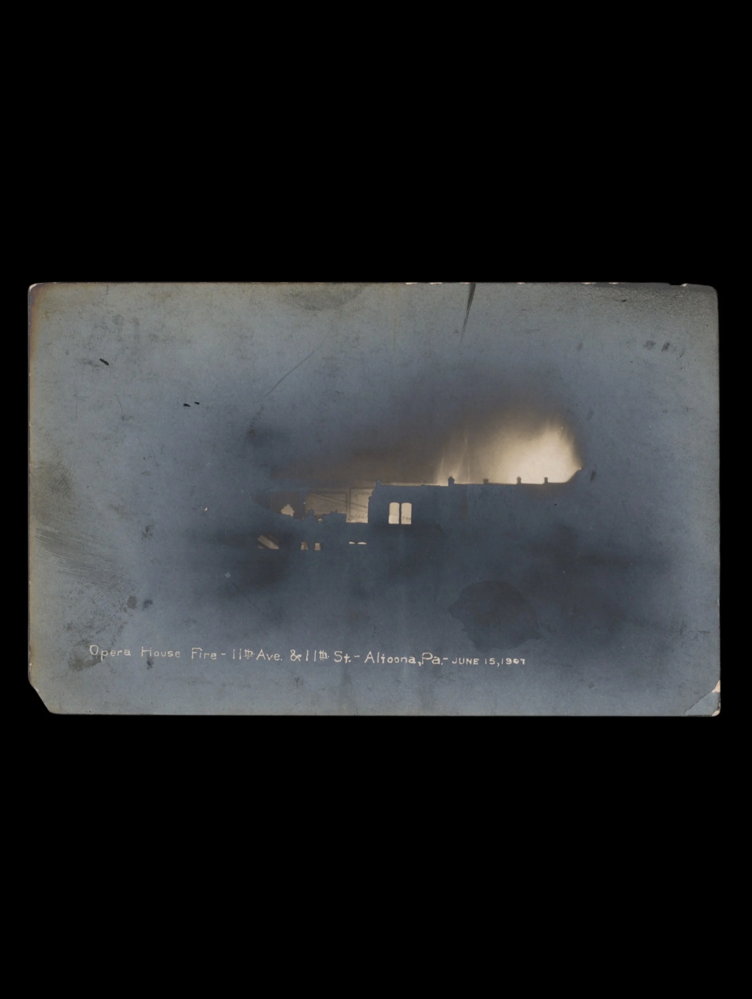 Opera House Fire, Real-Photo Postcard, c. 1907