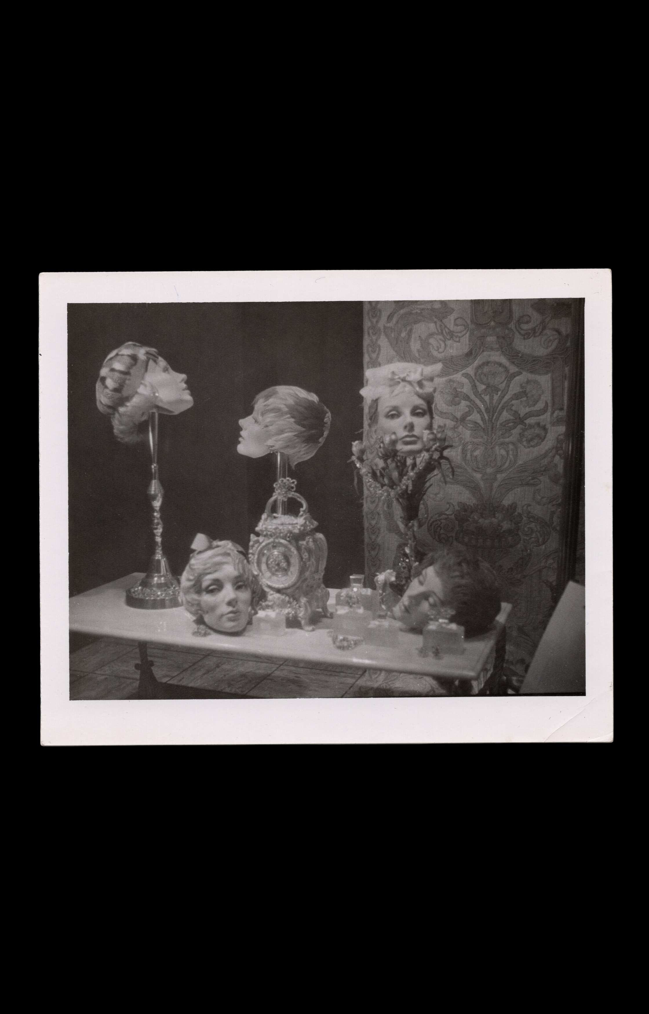 Surreal Display of Mannequin Faces, snapshot, c. Late 1950’s
