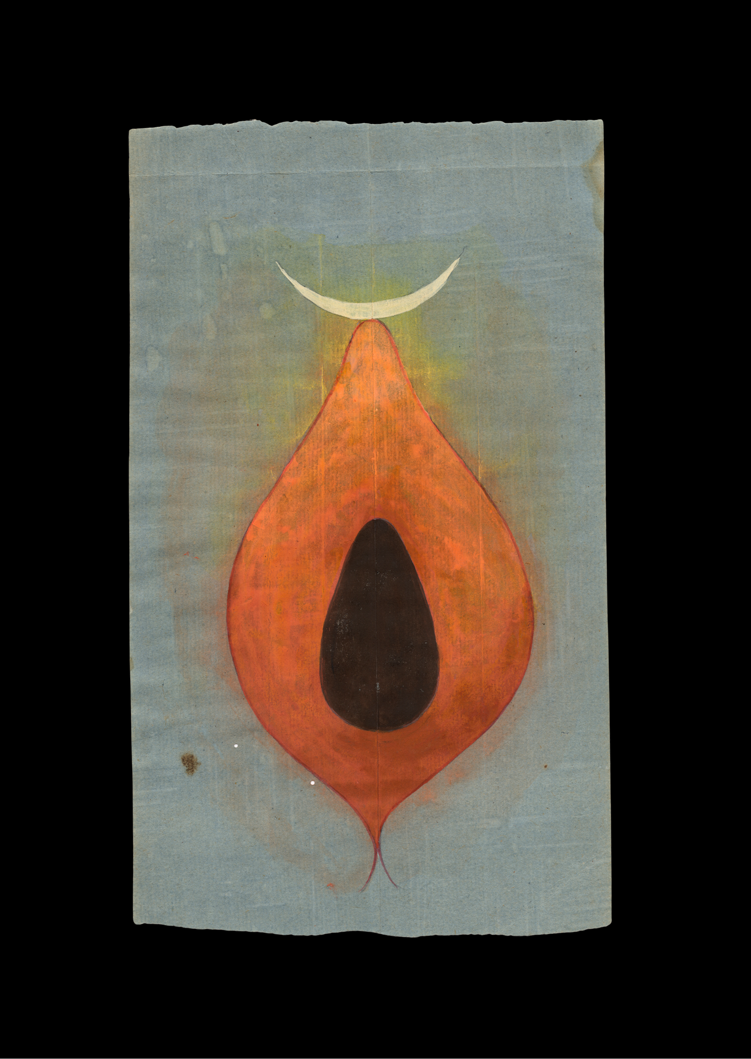 Tantra Painting from Rajasthan by Sangram Singh, Yonic form, Womb of the Universe, c. 1980